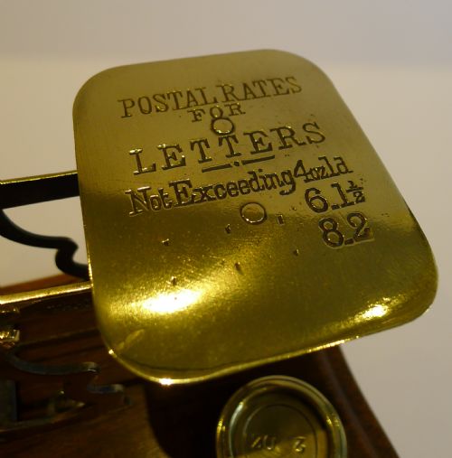 fig 1. Antique English Mahogany & Brass Letter Scales; Signed T. J. Smith, Son & Downes of London