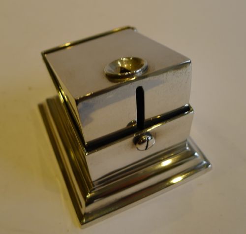 fig 1. Antique English Sterling Silver Cigar Cutter by W.H. Wakefield - 1901