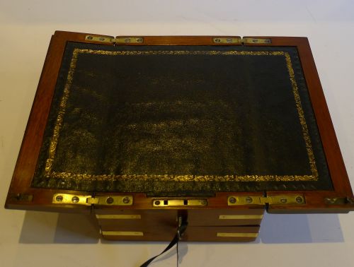fig 2. Antique English Brass Bound Mahogany Artist's Box & Portable Easel c.1890 by C. Roberson & Co Ltd