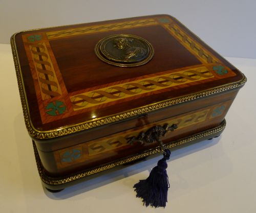 Magnificent Antique French Inlaid Jewellery Box C.1850