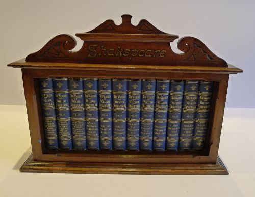 Antique Mahogany Cased Works of Shakespeare - 1888