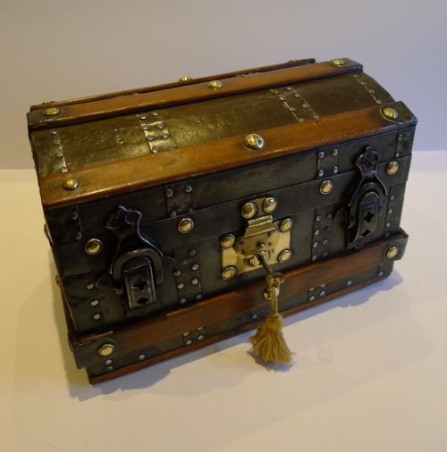 Antique English Miniature Trunk C.1880
