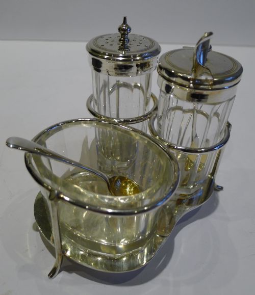 fig 2. Pristine Antique English Silver Plated Breakfast Serving Set c.1900