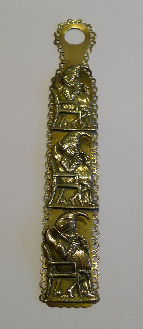 fig 1. Unusual Antique English Mr. Punch Letter Holder - Registration Diamond for 1875