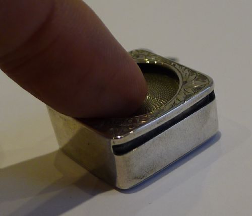 fig 1. Unusual Antique English Sterling Silver Sovereign Case - 1904