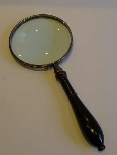 Magnificent Large Antique English Gallery Viewer / Magnifying Glass C.1880