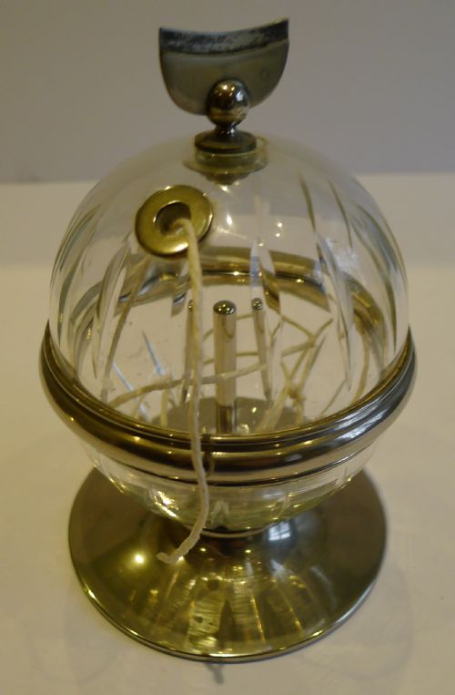 Rare Antique English Cut Glass Sting Box / Dispenser C.1890