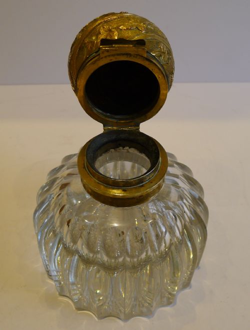 fig 1. Mammoth Antique English Partners Desk Inkwell by Betjemann's c.1880
