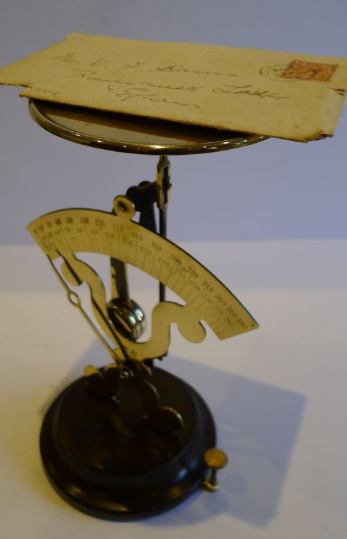 Charming French Letter or Postal Scale; Signed Narcisse Briais C.1890