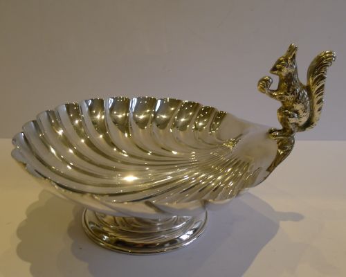 Antique English Figural Nut Dish - Squirrel - Victorian C.1900 by William Hutton