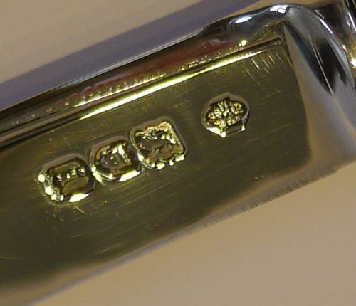 fig 1. Antique Sterling Silver and Tortoise Shell Letter Opener - Pique Inlay