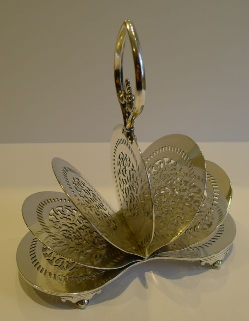 Unusual Antique Silver Plated Letter Rack or Holder by Padley, Parkin & Staniforth C.1890