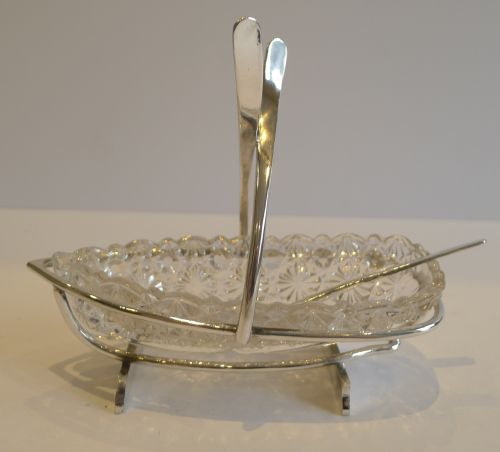 fig 1. Antique English Novelty Open Salt by William Briggs & Co. c.1900 - Boat