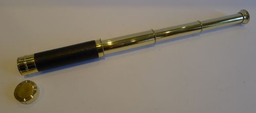 fig 1. Antique English Pocket Three Drawer Telescope c.1880