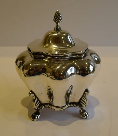 Antique English Sterling Silver Tea Caddy - Victorian - 1900