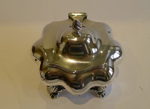 fig 1. Antique English Sterling Silver Tea Caddy - Victorian - 1900