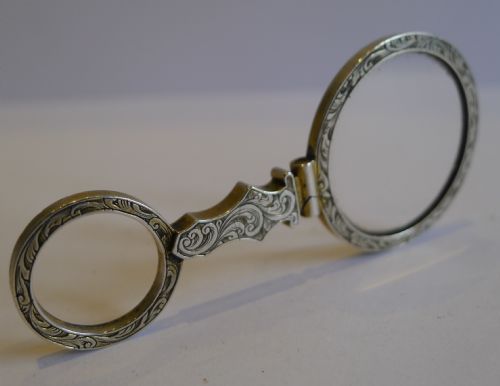 Antique English Sterling Silver Magnifying Lens / Quizzer C.1850