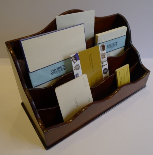 Large Antique English Letter or Stationery Holder / Rack C.1900