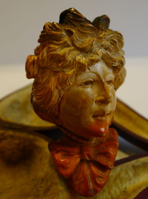 Fine Quality Antique Figural Meerschaum & Amber Pipe C.1900