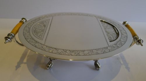 Top Quality & Unusual Antique Silver Plated Spoon Warmer C.1880 by Thomas Latham & Ernest Morton