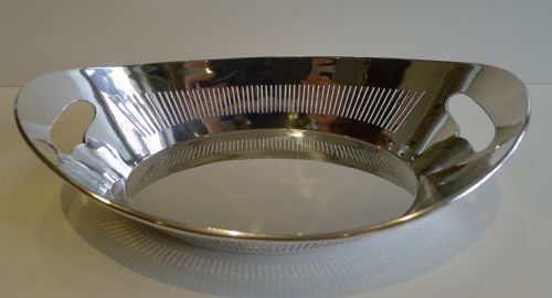 Antique English Silver Plated Bread Basket by John Round C.1900