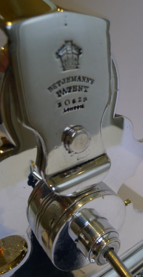 fig 2. Grandest Antique English Betjemann's Silver Plated Tantalus - Graduated Decanters c.1890