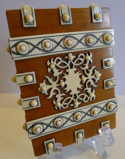 Antique Anglo Indian Sandalwood & Ivory Visiting Card Case C.1860