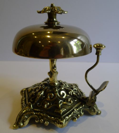 Antique English Brass Desk / Counter Bell C.1870
