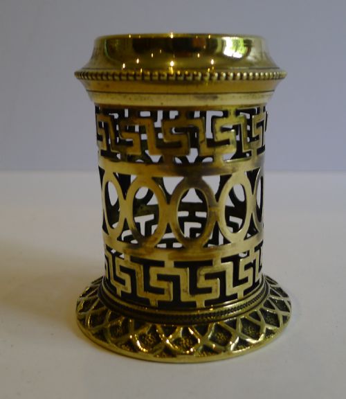 fig 2. Antique Brass & Reverse Painted (Eglomise) Go-To-Bed - London - Houses of Parliament c.1860