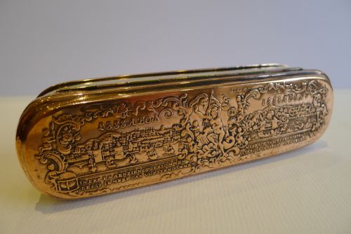 Dutch 18th Century Tobacco Box C.1770 - Maritime Scene and Cherubs