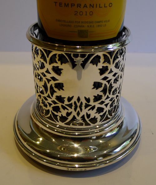 Rare Antique English Silver Plated Moving Wine Coaster by Elkington - 1846