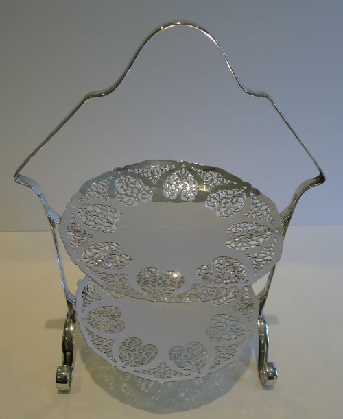Antique Scottish Silver Plated Cake Stand by Davis & Sons of Glasgow C.1900