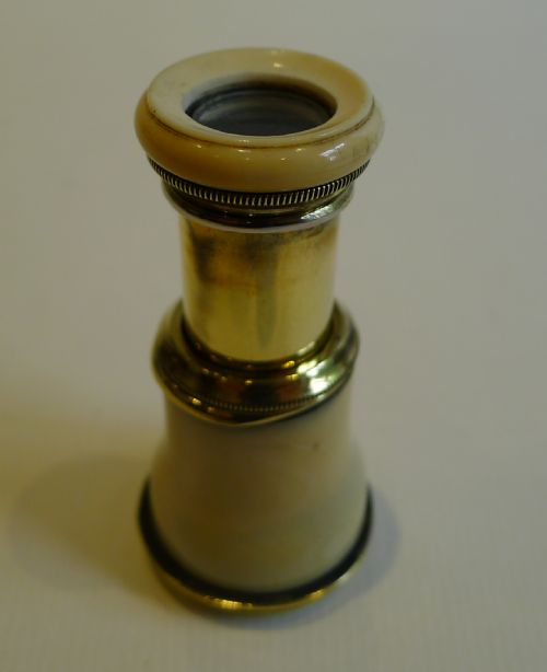 fig 1. Antique English Ivory & Brass Monocular c.1890