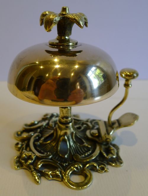 Antique English Brass Desk / Counter Bell C.1870