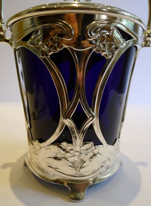 fig 1. Magnificent & Rare German Art Nouveau Biscuit Box by WMF c.1900