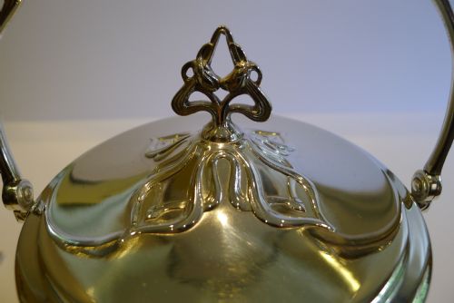 fig 2. Magnificent & Rare German Art Nouveau Biscuit Box by WMF c.1900