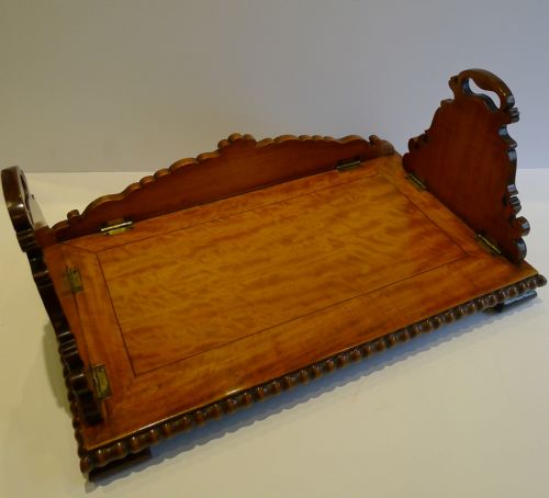 fig 1. Rare Tunbridge Ware Book Carrier By Edmund Nye (Original Label) - Butterfly, c.1850