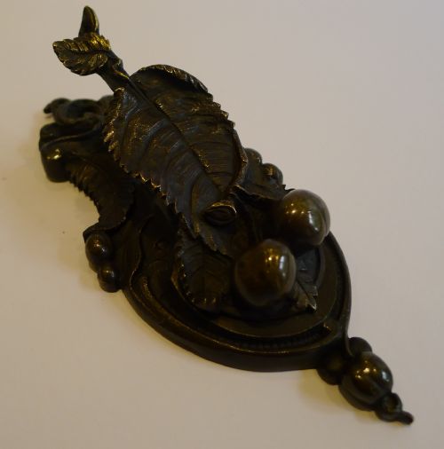 Top Quality Antique French Bronze Letter / Note Clip - Signed "Ch Leblanc a Paris" C.1860