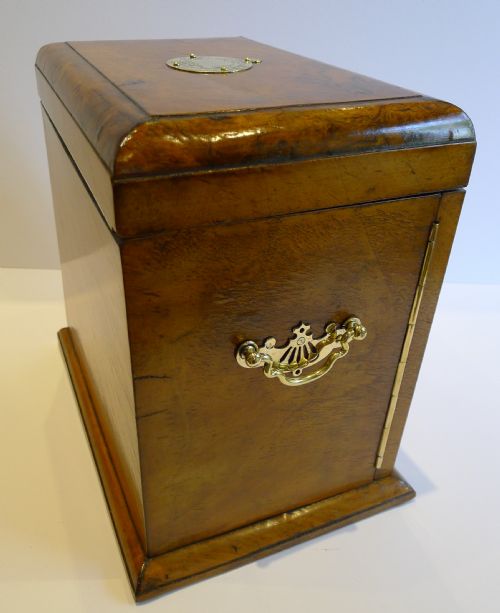 fig 3. Handsome Antique English Jewellery Box in Burl Walnut c.1890