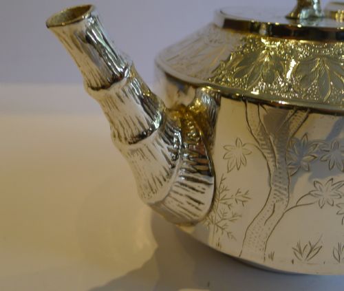 fig 2. Antique English Chinnoiserie Bachelor Tea Set c.1890 by Elisabeth Jane Fairbairns