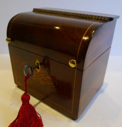 Antique English Inlaid Georgian Tea Caddy C.1810