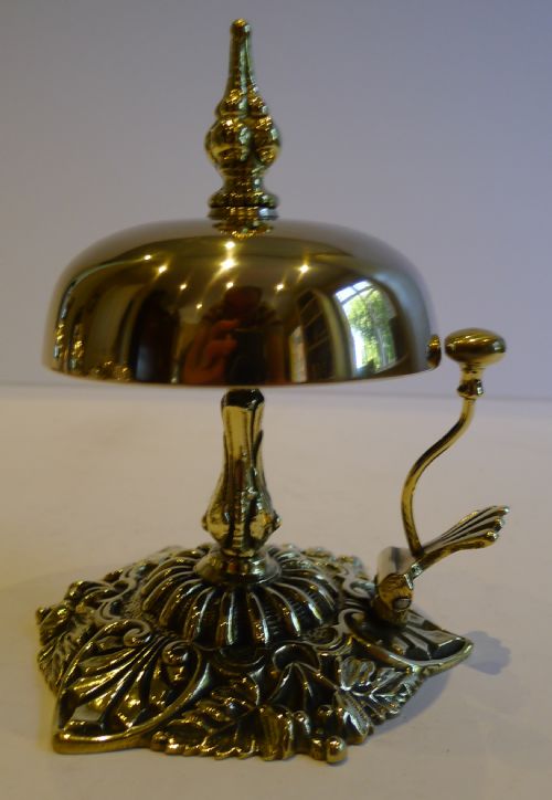 Antique English Brass Desk / Counter Bell C.1870