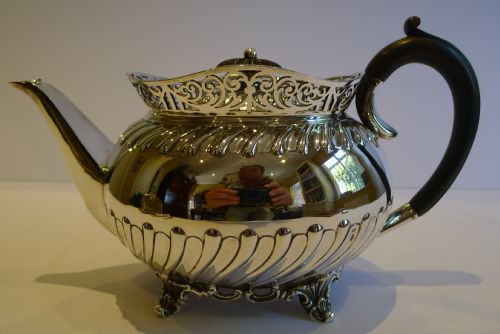 fig 1. Magnificent and Unusual Antique English Tea Service by Roberts and Belk c.1890