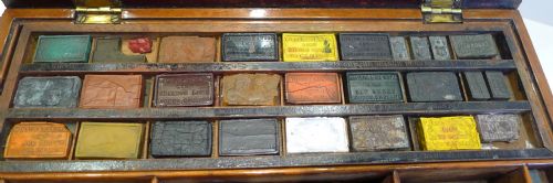 fig 2. Large Antique English Winsor & Newton Watercolour Artist's Box c.1850