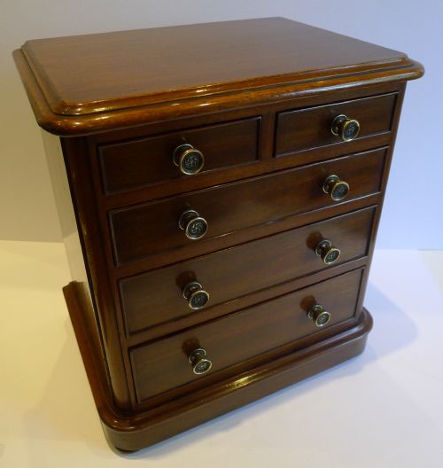 Charming Antique English Miniature Chest of Drawers / Apprentice Piece C.1880