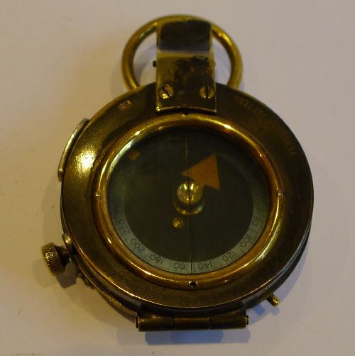fig 1. Rare Verners Pattern VIII Prismatic Compass by Sampson Mordan - 1917