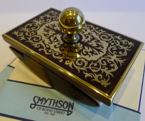 Grand Antique English Boulle / Tortoise Shell Rocking Blotter C.1880