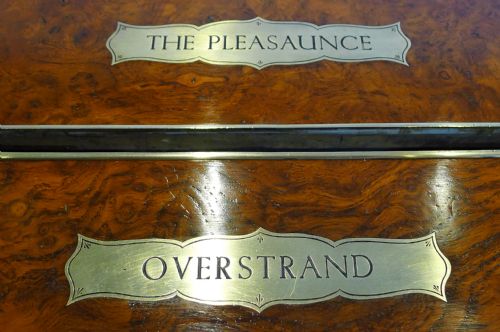 fig 2. Aristocratic Antique English Brass Bound Letters Box In Pollard Oak c.1860