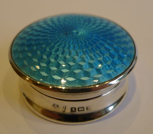 Fabulous English Sterling Silver Box with Mirror - 1924