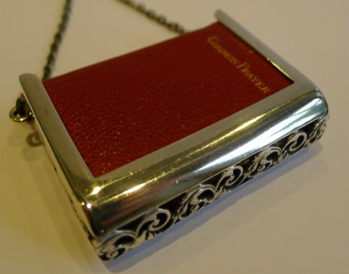 fig 2. Antique English Miniature Prayer Book in Sterling Silver - Sampson Mordan